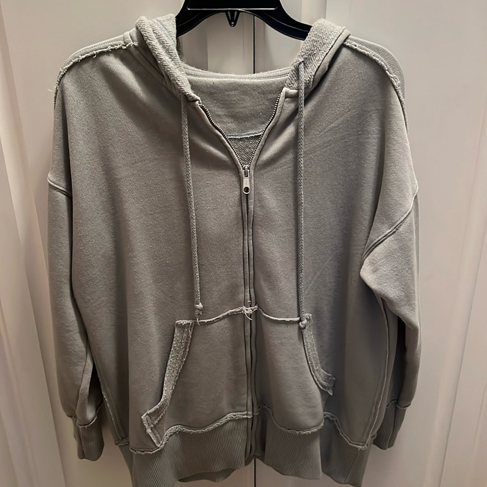 Aerie Fleece-of-mind Zip-up Oversized Hoodie XS